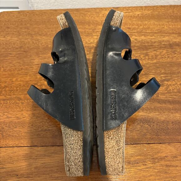 Birkenstock Shoes Women Size 7-7.5 Black Florida Sandals EU 38 Made in Germany - Picture 8 of 12